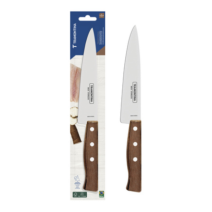 Faca Peixeira e Cozinha Tramontina Tradicional com Lâmina em Aço Inox e Cabo em Madeira Natural 7