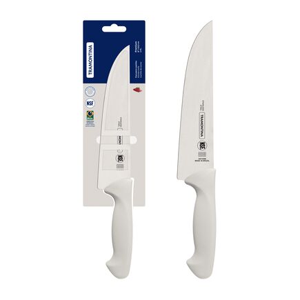 Faca para Cozinha Tramontina Premium com Lâmina em Aço Inox e Cabo de Polipropileno Branco 8