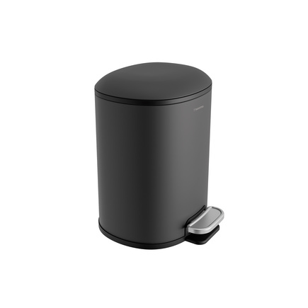 Lixeira com Pedal Tramontina Napoli em Aço Inox com Acabamento Black Matte 5 L